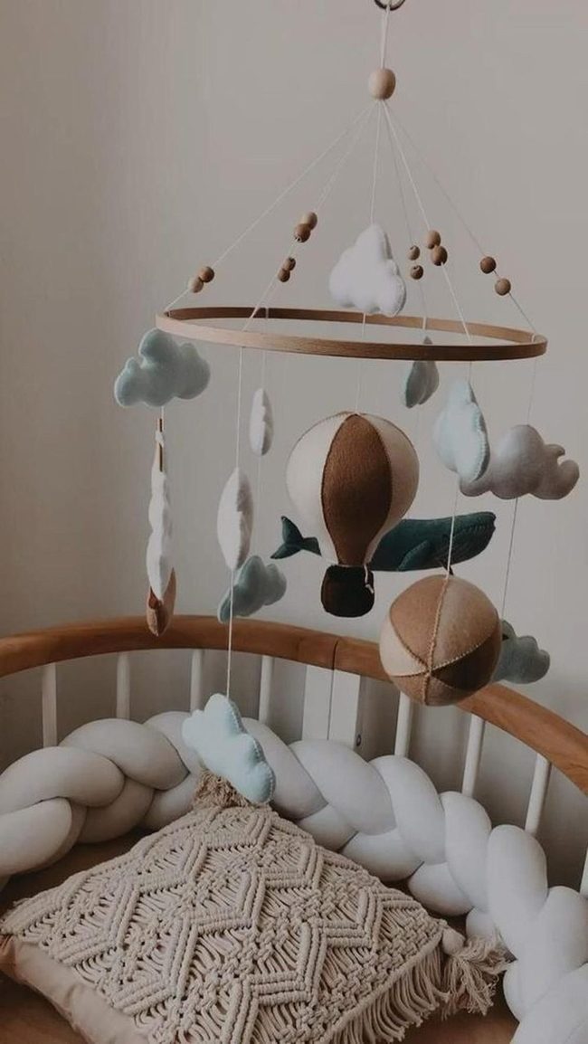 Felt Cloud Mobile Nursery