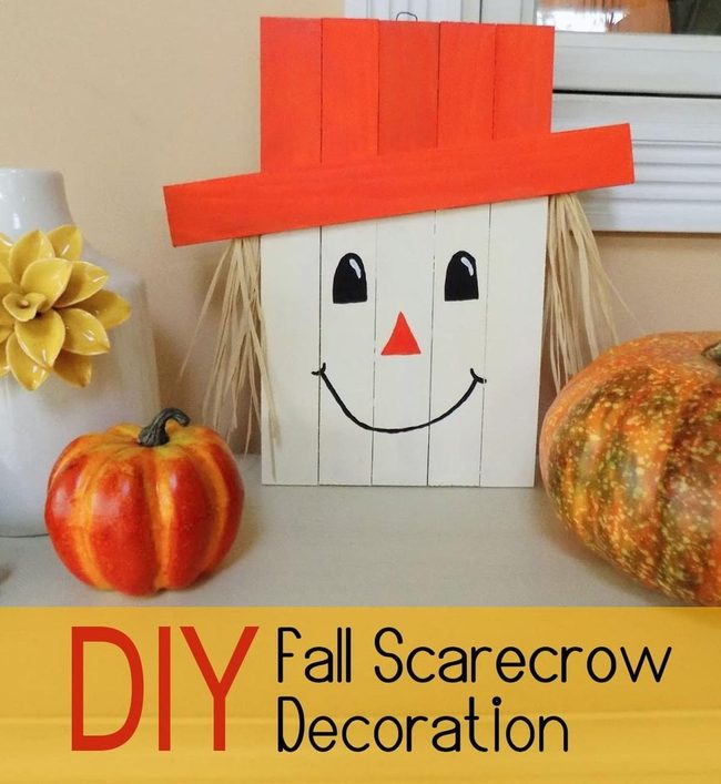 Bright Orange Scarecrow Sign