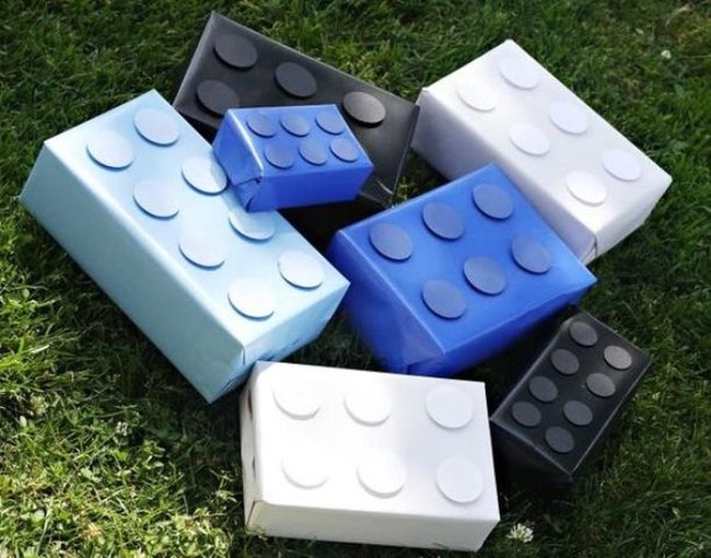 Blue Lego Blocks On Green Grass
