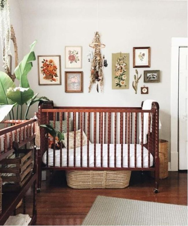 Natural Wood Nursery With Botanicals