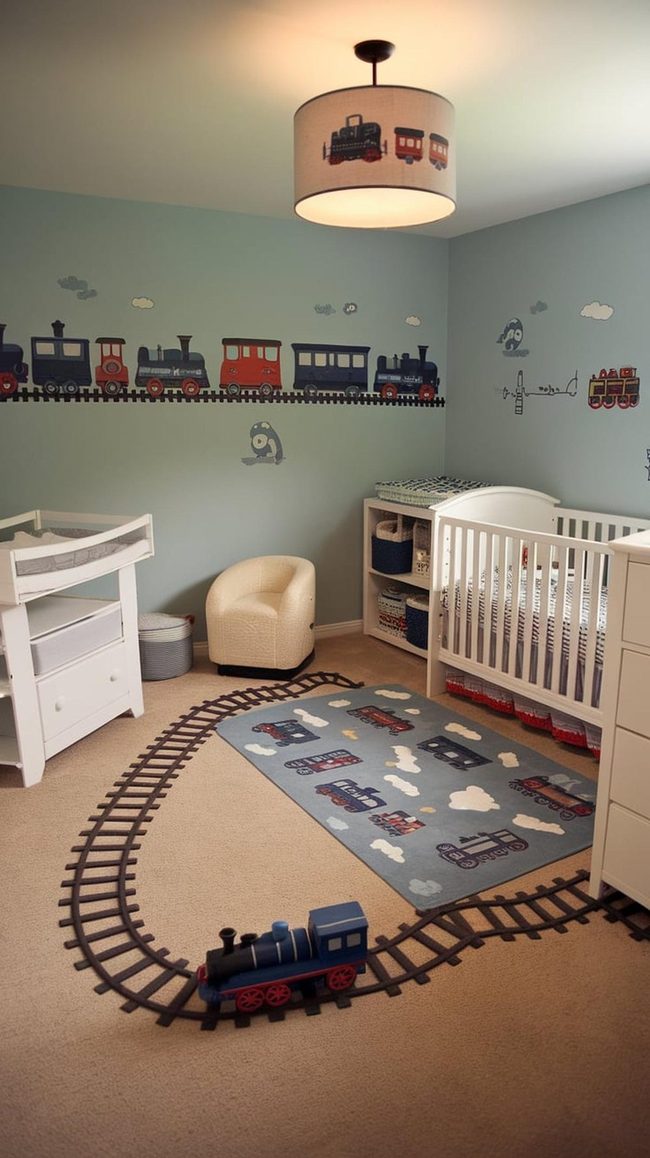 Blue And White Crib Grow