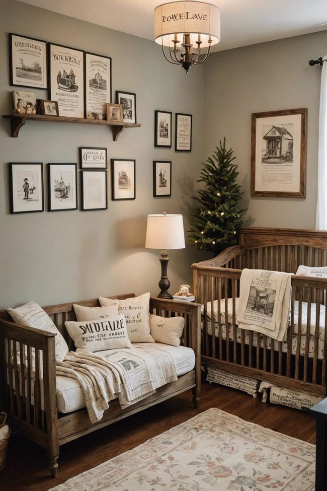 Storybook Nursery with Distressed Wood