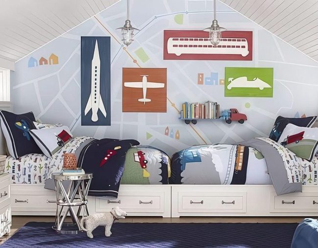 Vehicles And Skies Bedroom