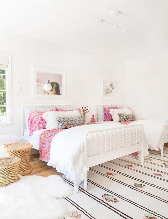 Wicker Headboards Twin Room