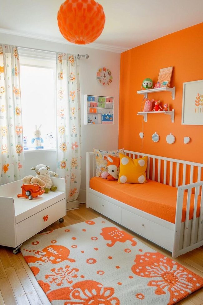 Orange And White Toddler Space Solutions