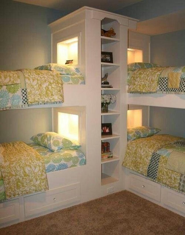 Yellow And Blue Bunk Quarters