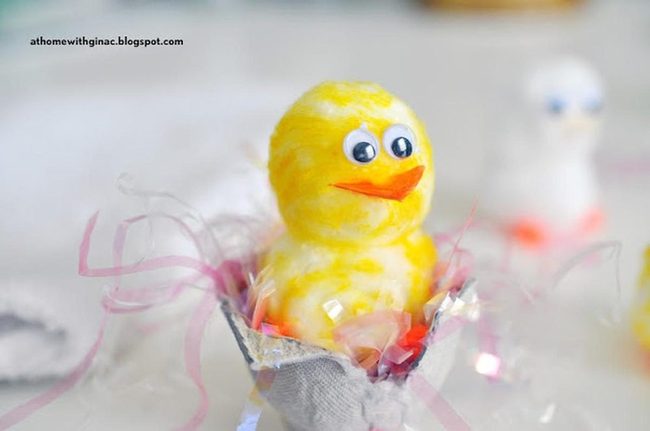 Yellow Chicks Easter Egg Carton