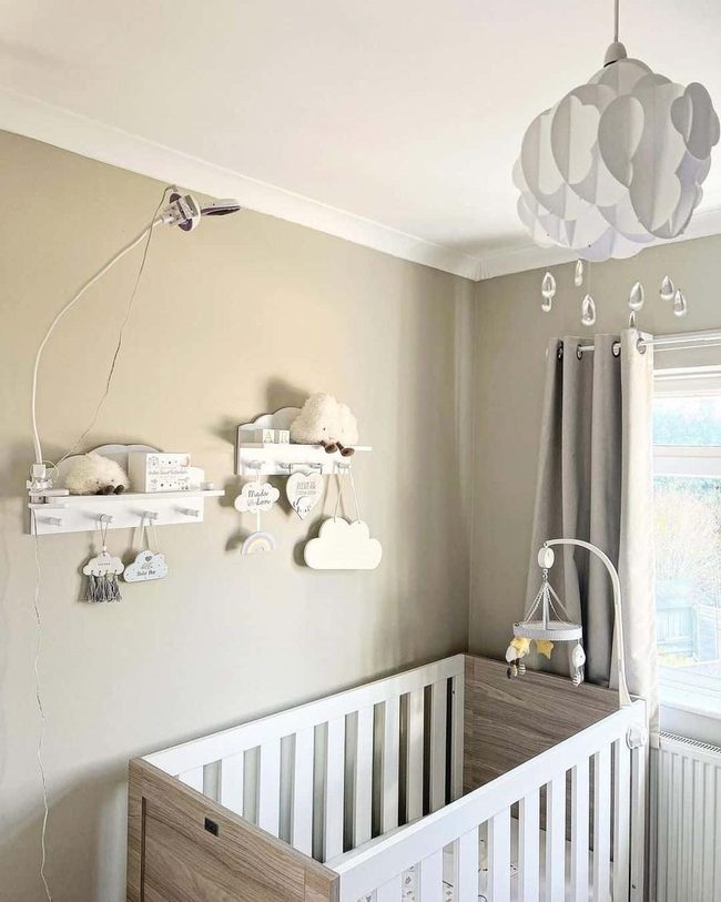 Taupe And White Nursery Simplicity