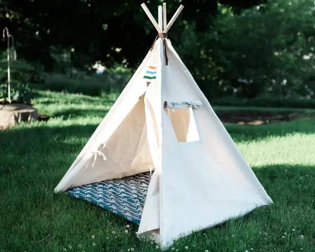 Striped Teepee Garden Retreat