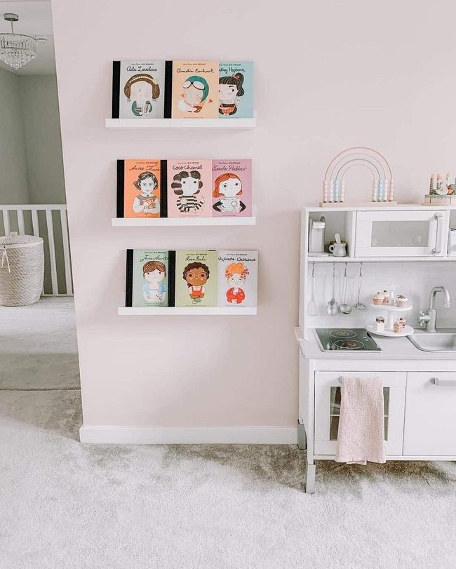 Pink Walls, White Shelves, Big Dreams