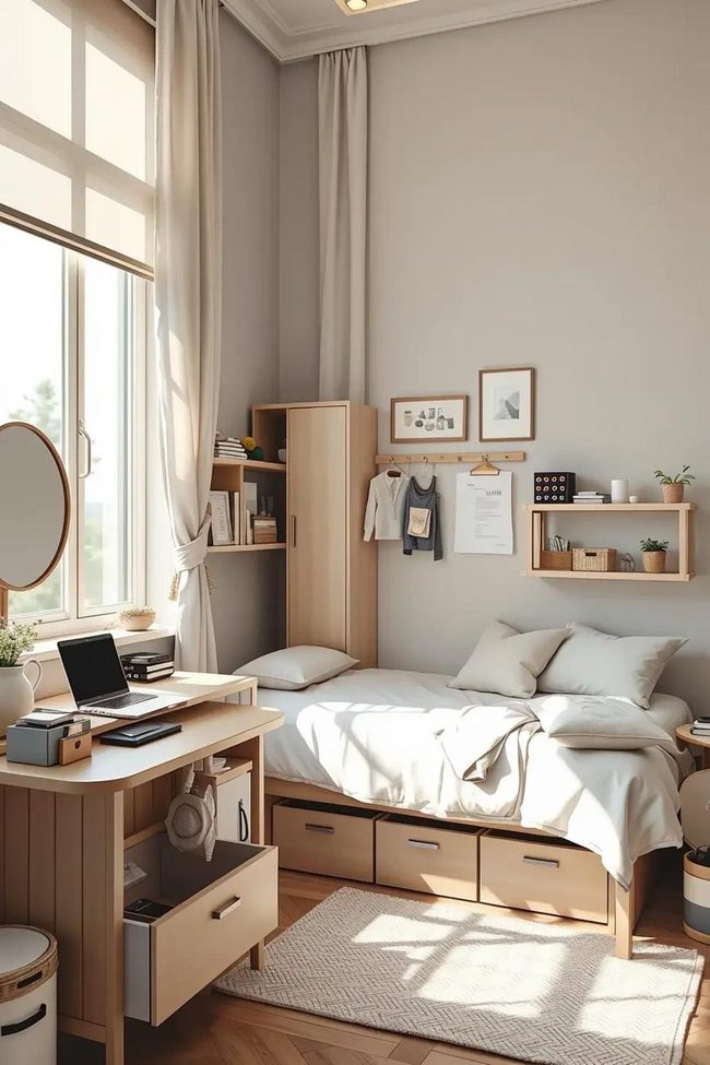 Clean Lumber and White Storage Solutions