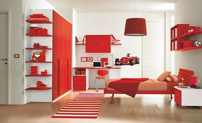 Red Race Car Bedroom