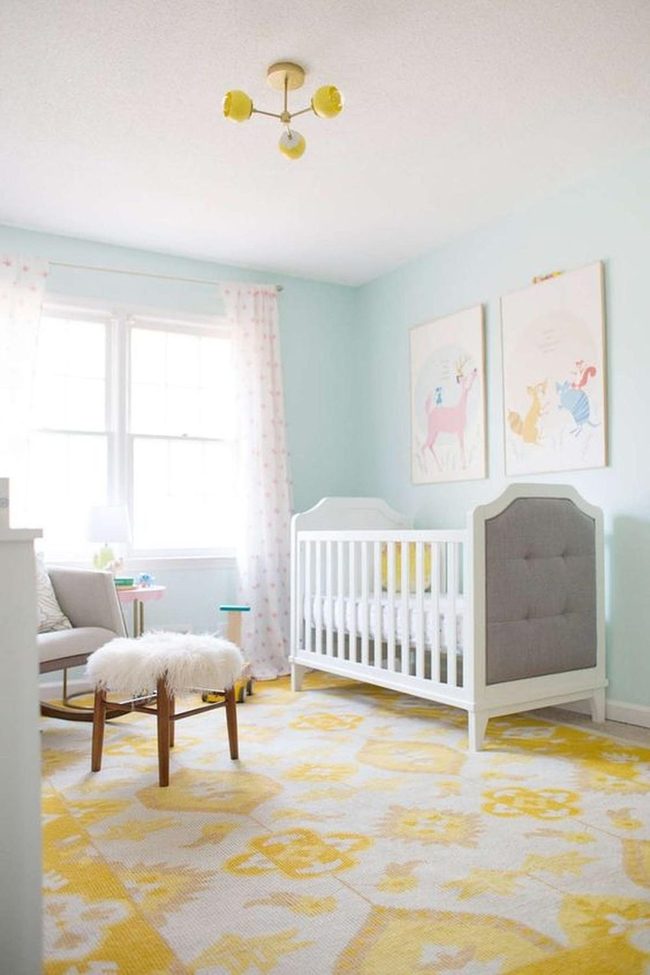 Blue Nursery With Yellow Energy