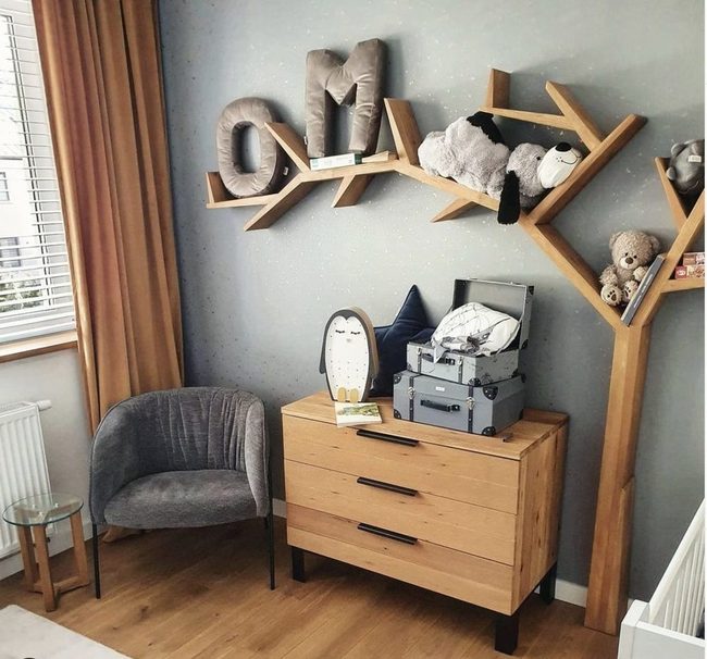 Handmade Tree Shelves For Nurseries