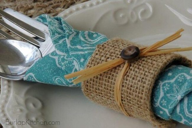 Burlap Toilet Roll Napkin Holder
