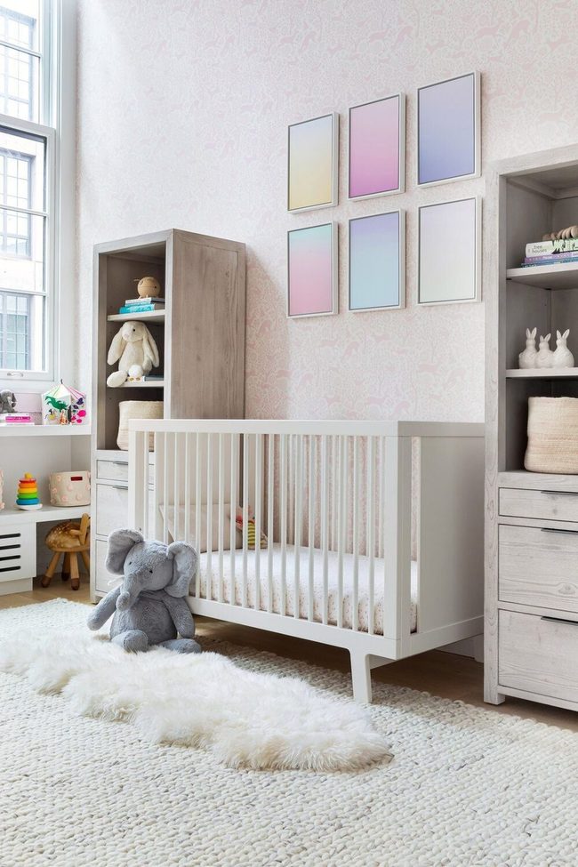 Soft Ombre Art Above Crib