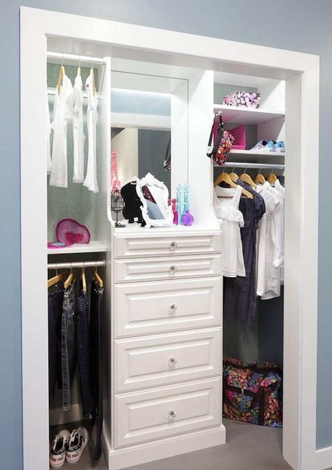 White Storage With Colorful Accessories