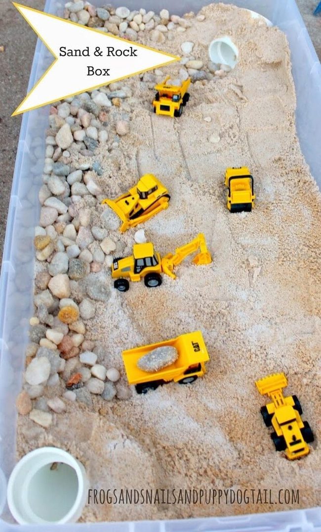 Rocks And Sand Discovery Bin