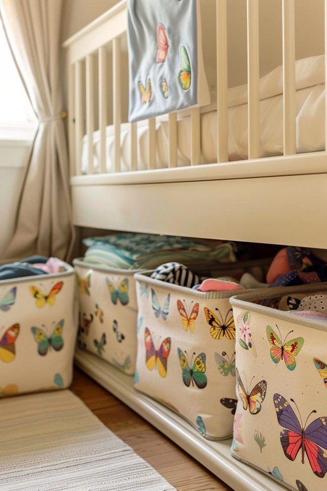 Colorful Butterfly Systems Baskets