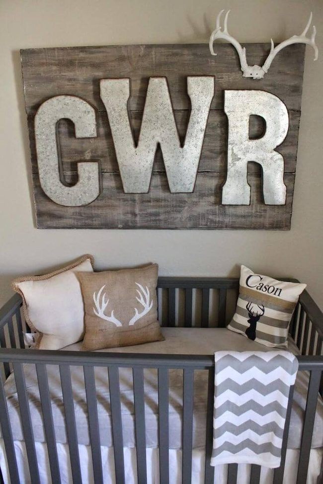 Colorful Monogram Nursery Statement
