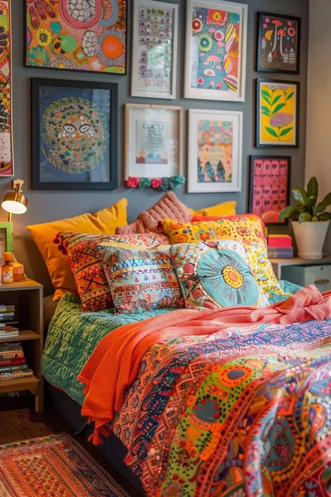 Patterned Textiles Bedroom Sanctuary