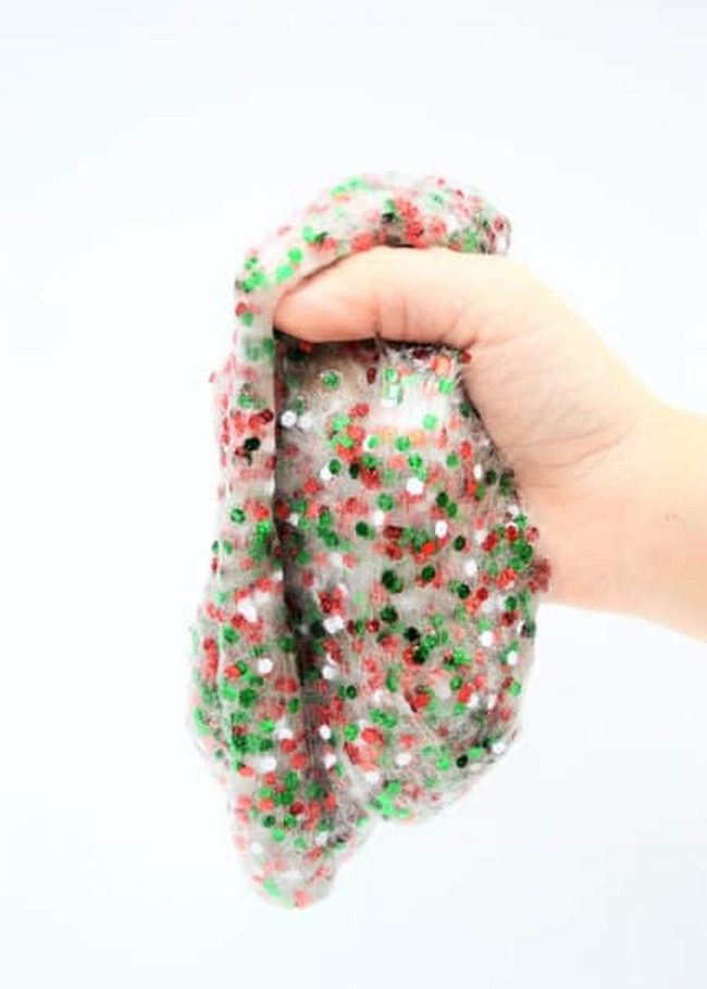 Glitter Swirl Clear Slime