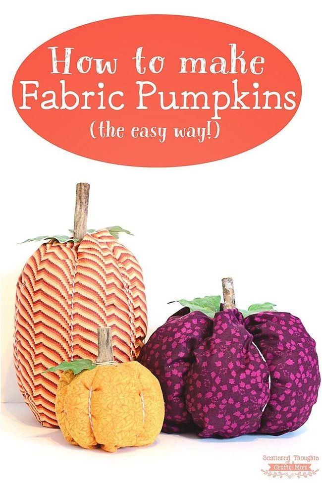 Fabric Pumpkins, Handstitched Harvest