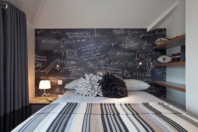 Chalkboard Equations Bedroom