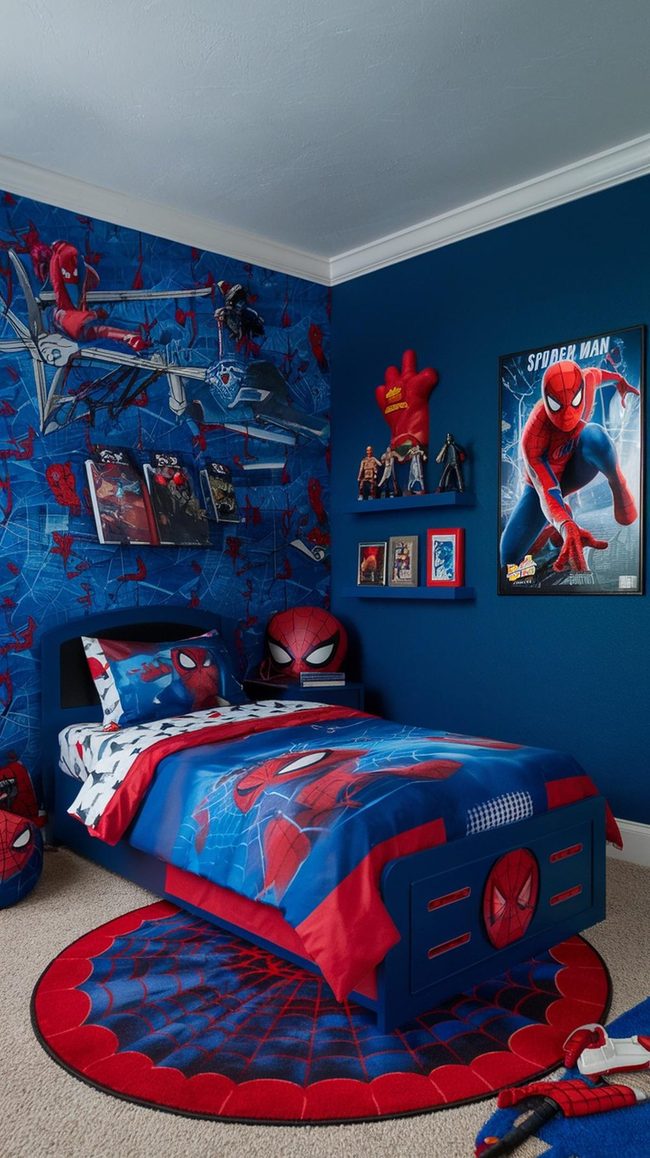Black Walls Spider-Man Red