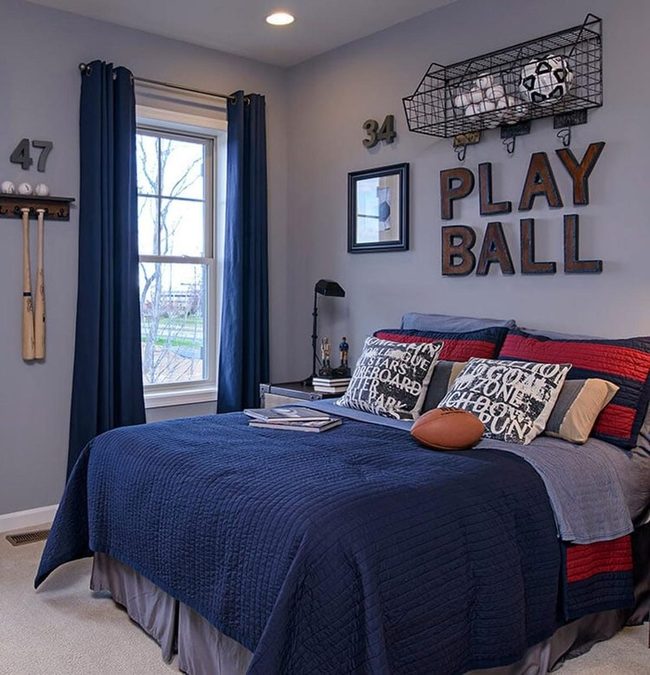 Athletic Gear Bedroom Statement
