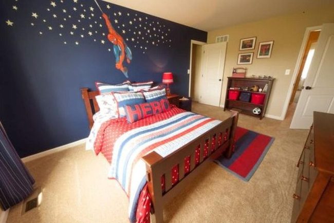 Dark Blue Spider-Man Wall Mural