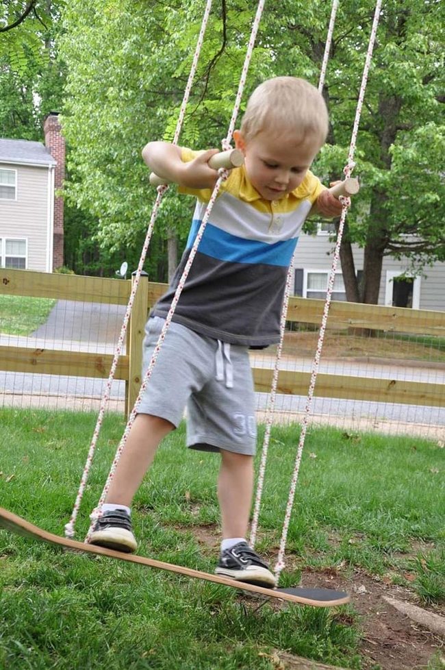 Skateboard Deck Swing Adventure