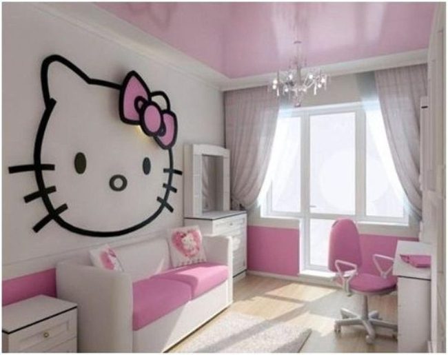 Giant Hello Kitty Pink Statement Wall