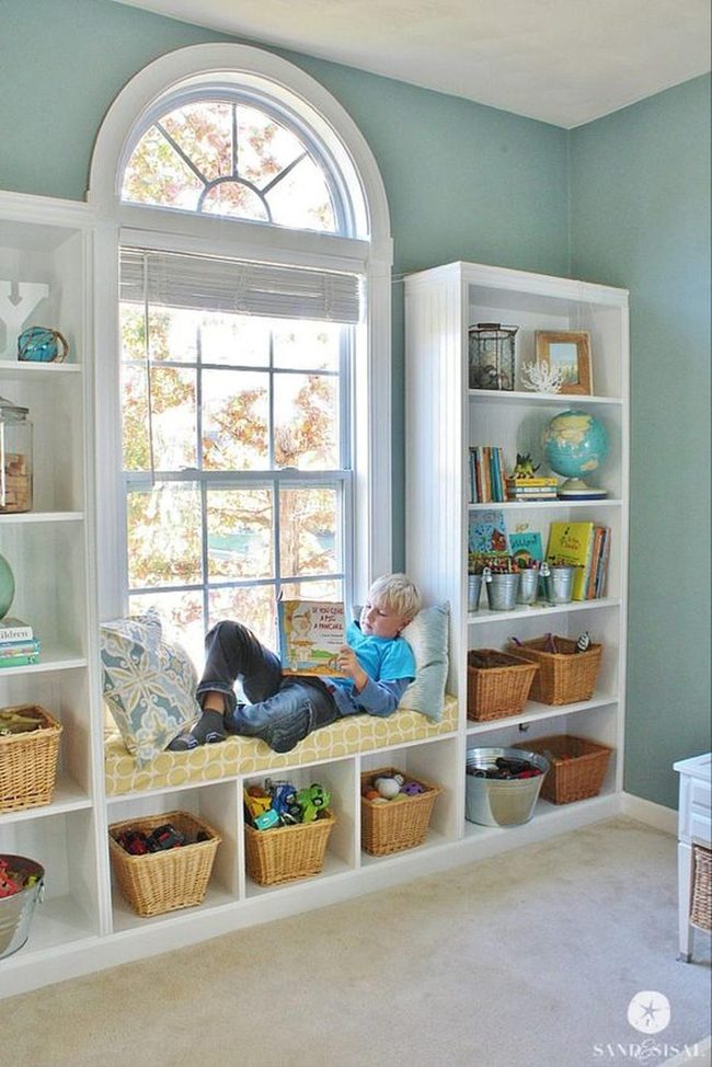 Blue Arched Window Nook