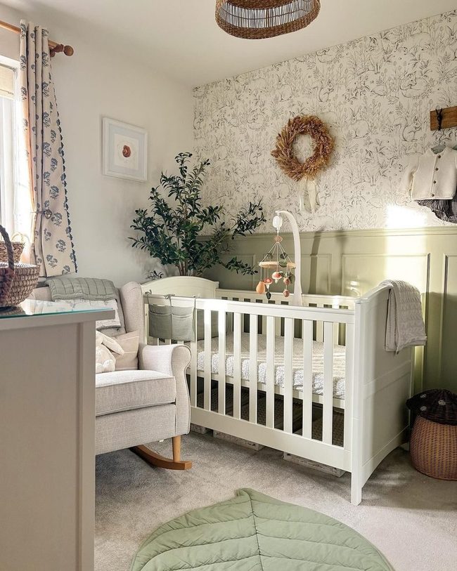 Soft Green Nursery With Living Plants
