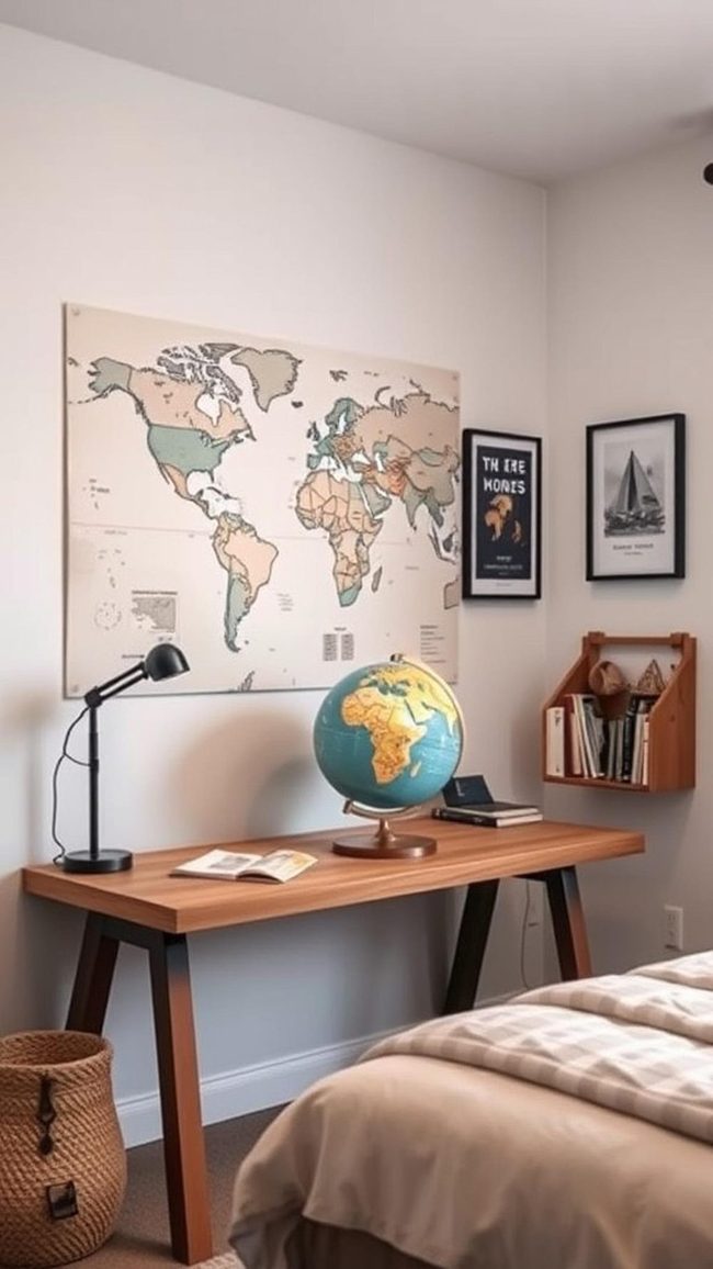 Vintage Maps and Wanderlust Walls