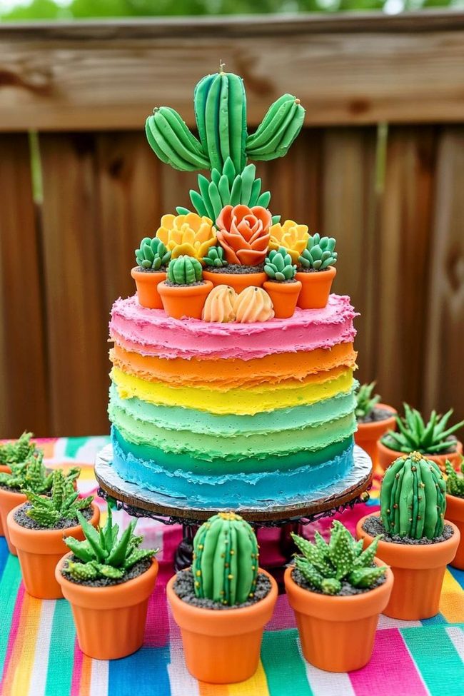 Green Cacti Baby Celebration