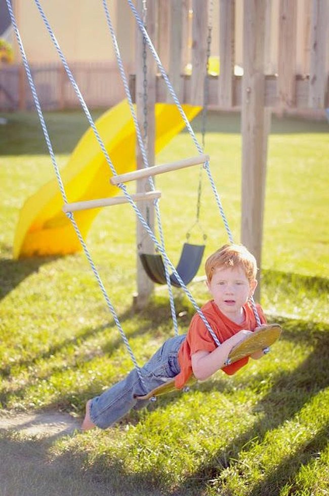 Wooden Swings, Blue Sky