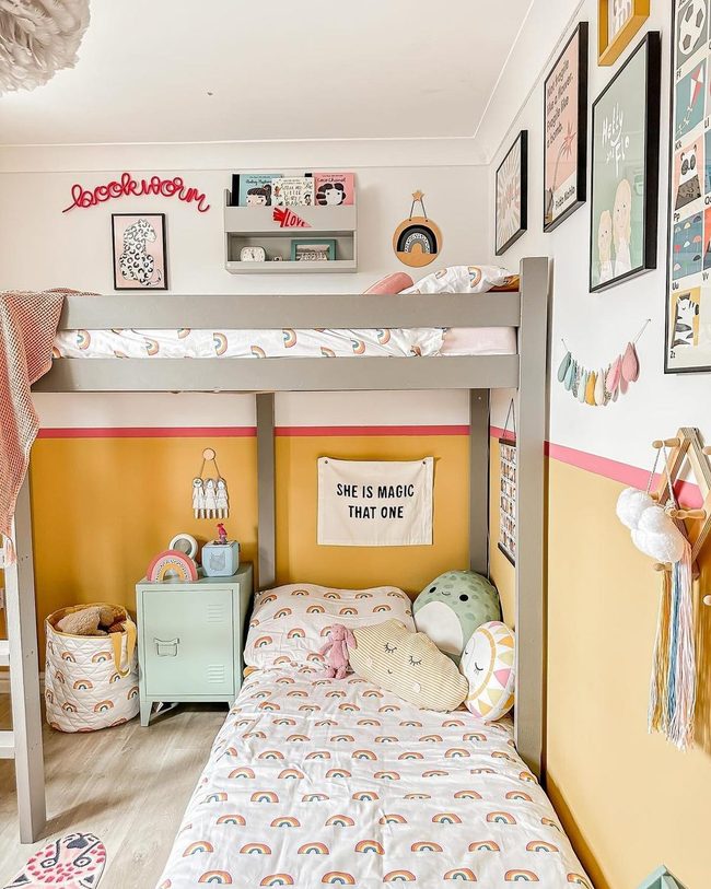 Rainbow Loft Bed Dual Bunk