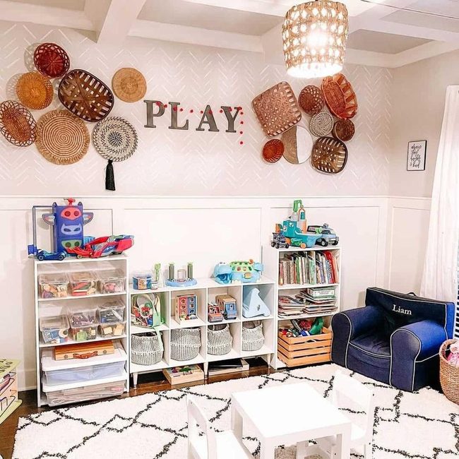 Beige Board and Batten Playroom