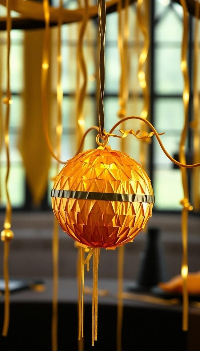 Golden Snitch Piñata Party Centerpiece