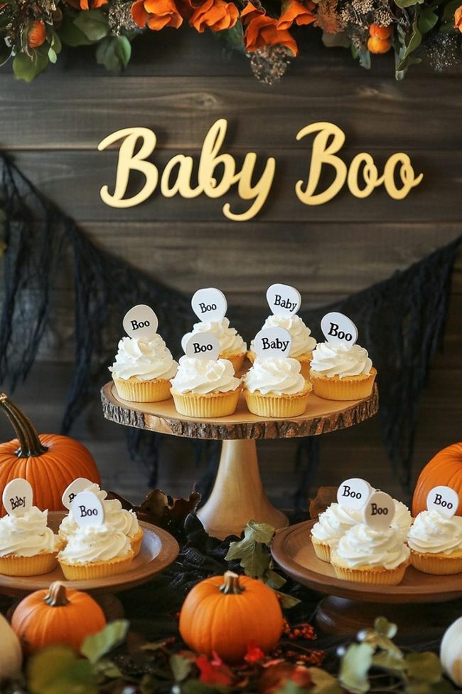 Black Orange Pumpkin Baby Shower