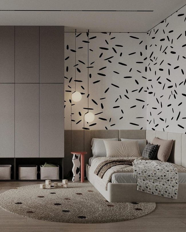 Black And White Modern Playroom