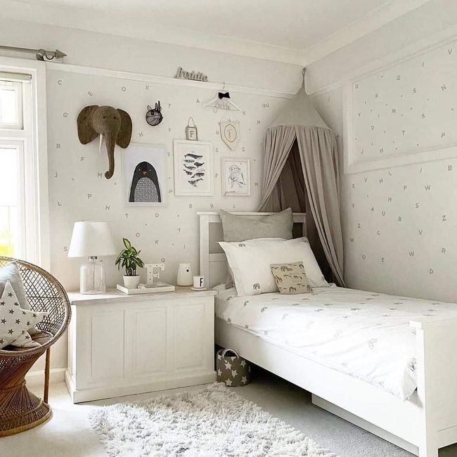 Gray Elephant Canopy Bed