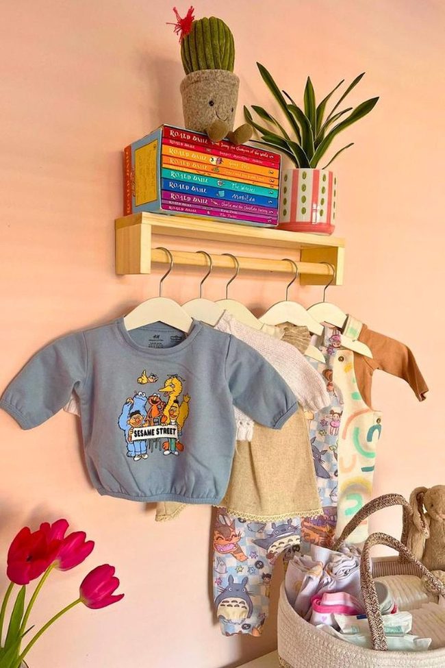 Colorful Patterned Rug Nursery Space