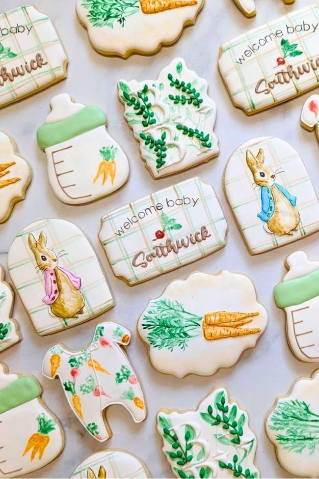 Diffused Painted Bunny Cookie Art