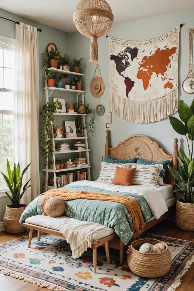 Macrame and Plants Kids Room