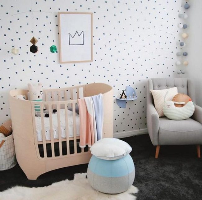 Black Dots, Soft Gray Nursery