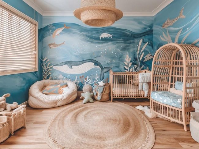 Nautical Theme Baby Sleeping Quarters