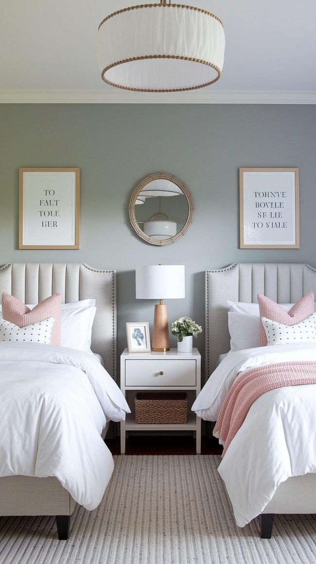 Symmetrical Twin Beds Equal Peace